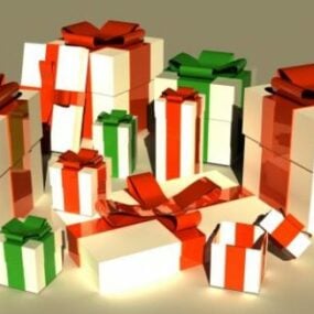 Stos pudełek prezentowych Model 3D