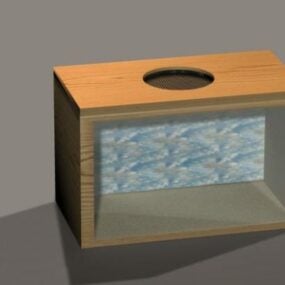 Masivní dřevěný stůl realistický 3D model