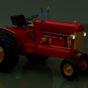 Vintage 3D model traktoru