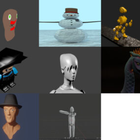 Top 8 znaků Blender Nejnovější 3D modely 2022