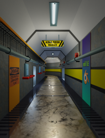 Game Hallway Scene