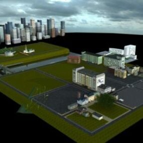 مدل سه بعدی ساختمان مجتمع راک سیتی