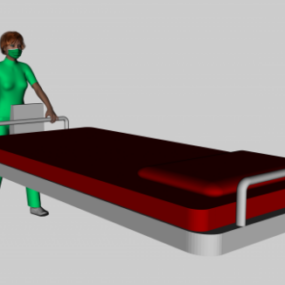 Hospital Bed Equipment 3d model