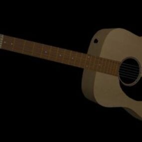 guitarra acustica Lowpoly modelo 3d