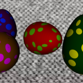 Model 3D obcego jajka wielkanocnego
