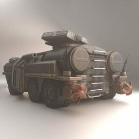 דגם אמפיביוס Scifi Tank 3D