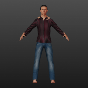Yakışıklı Adam Karakteri 3D modeli