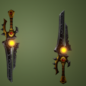 Warcraft Game Sword דגם תלת מימד