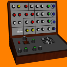 Antikes Synthesizer-Gadget-3D-Modell
