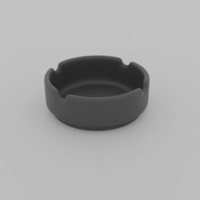 Černý 3D model popelníku