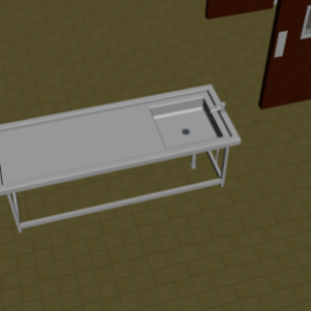 Kid Table With Mirror 3d model