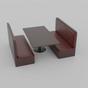 Restaurant Bench Chair 3d model