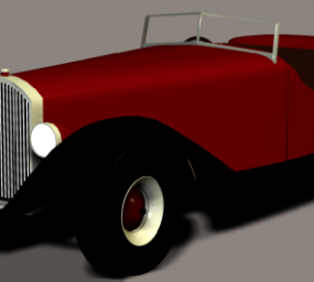 Klassisk bil Lowpoly 3D-modell