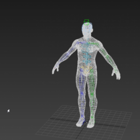 Kaksijalkainen ihmishahmo 3D-malli