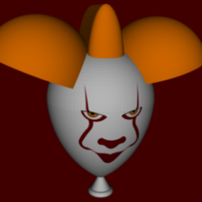 Model 3D postaci klauna z kreskówek