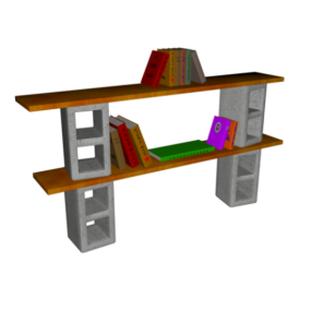 Blokové police 3D model