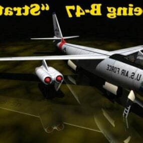 طائرة ركاب بوينغ B47 نموذج ثلاثي الأبعاد