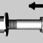 Bolt with nut and washer