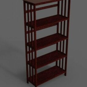 قفسه کتاب مدل سه بعدی به سبک ساده