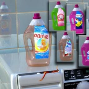 Botella de detergente modelo 3d