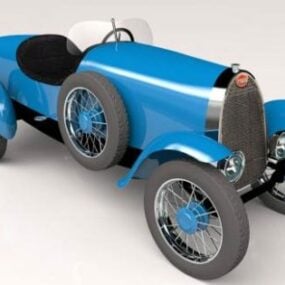Model 3d Mobil Vintage Bugatti Brescia