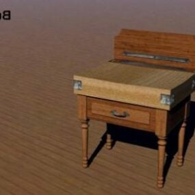 Chaise de table de travail de style Scifi modèle 3D