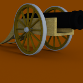 Vintage Cannon Old Artillery 3d-malli