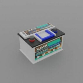Model 3D Baterei Mobil