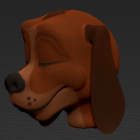 Sarjakuva koiraeläinten 3d-malli