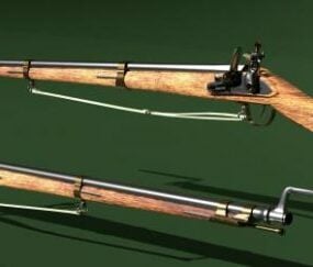 Charleville Rifle 1777 Gun 3d model