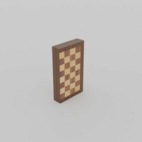 木製チェス盤3Dモデル