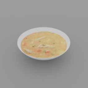 وعاء فطيرة حساء نموذج 3D