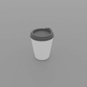 Modello 3d della tazza di caffè di carta da asporto