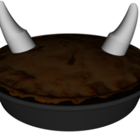 Cow Pie Tableware 3d model