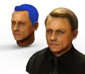 Daniel Craig personaje modelo 3d