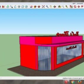 3D model budovy restaurace Shophouse