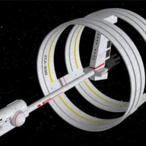 Starship Circular Shaped 3d model