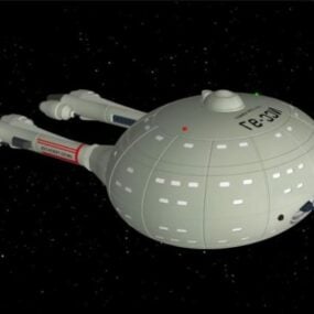 Korkealuokkainen Starship 3D-malli
