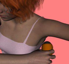 Girl With Deodorant Cosmetic 3d model