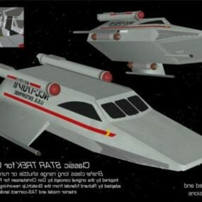 デジタルクラスシャトル宇宙船の3Dモデル