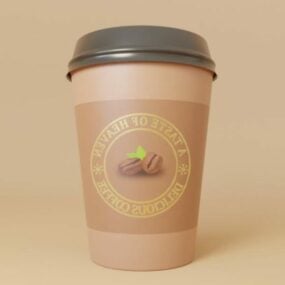 Modello 3d della tazza di caffè ecologica