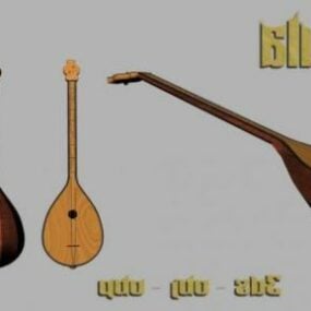 3д модель традиционного инструмента Донгбула