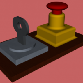 Modelo 3D do gadget do botão do Juízo Final