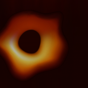 Modelo 3D da cena do universo do buraco negro