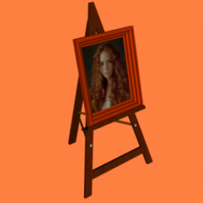 Easel Painting 3d model