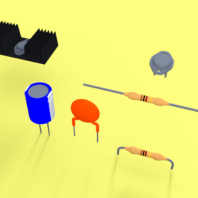 Electronic Components 3d model