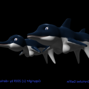Model 3D postaci delfina