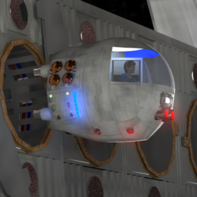 نموذج Scifi Escape Pod ثلاثي الأبعاد