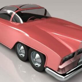 Modello 3d in stile futuristico antico di Concept Car