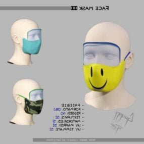3D модель Маска на голове человеческого персонажа